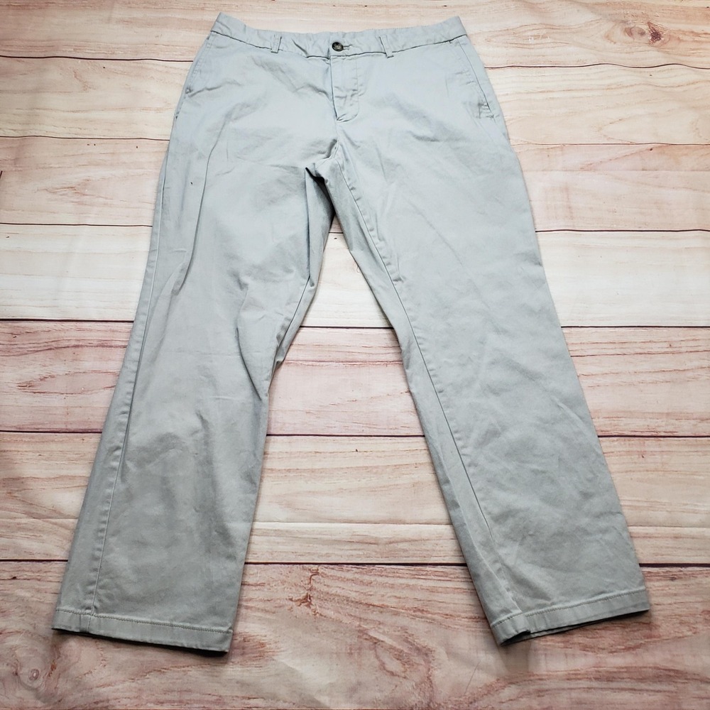 Old Navy Pants Mens 34x30 Beige Khakis Straight Built-In Flex Cotton-Spandex